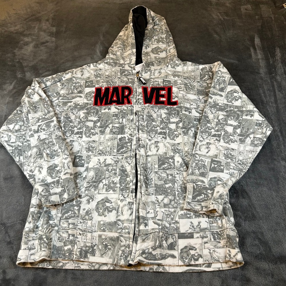 Marvel Comics Universal Studios Hoodie Comic Book Panels‎ Kids Size Large